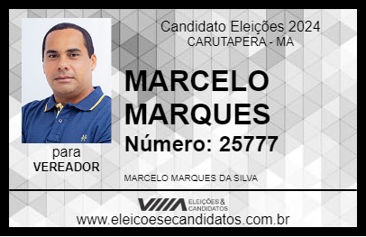 Candidato MARCELO MARQUES 2024 - CARUTAPERA - Eleições