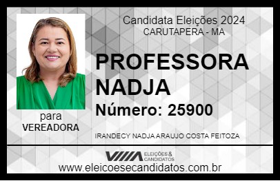 Candidato PROFESSORA NADJA 2024 - CARUTAPERA - Eleições