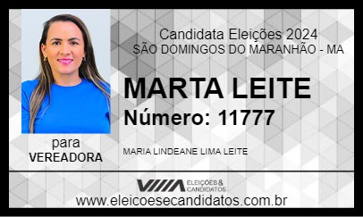 Candidato MARTA LEITE 2024 - SÃO DOMINGOS DO MARANHÃO - Eleições