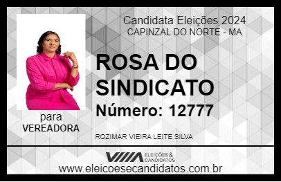 Candidato ROSA DO SINDICATO 2024 - CAPINZAL DO NORTE - Eleições