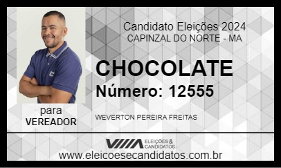 Candidato CHOCOLATE 2024 - CAPINZAL DO NORTE - Eleições