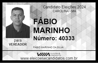 Candidato FÁBIO MARINHO 2024 - CAROLINA - Eleições