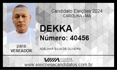 Candidato DEKKA 2024 - CAROLINA - Eleições