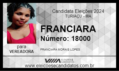 Candidato FRANCIARA 2024 - TURIAÇU - Eleições