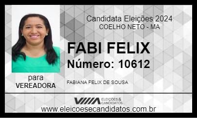 Candidato FABI FELIX 2024 - COELHO NETO - Eleições