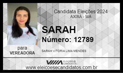 Candidato SARAH  2024 - AXIXÁ - Eleições