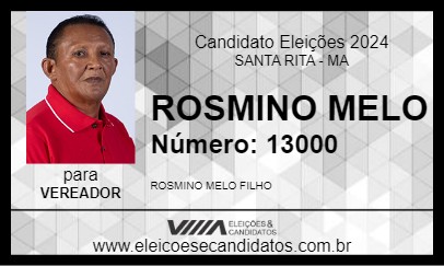 Candidato ROSMINO MELO 2024 - SANTA RITA - Eleições