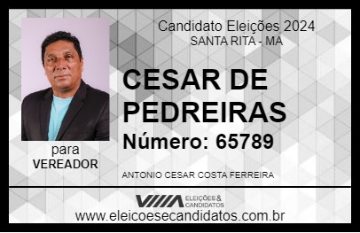 Candidato CESAR DE PEDREIRAS 2024 - SANTA RITA - Eleições