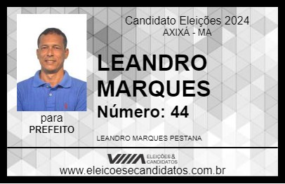 Candidato LEANDRO MARQUES 2024 - AXIXÁ - Eleições