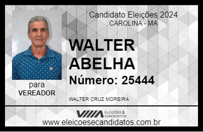 Candidato WALTER ABELHA 2024 - CAROLINA - Eleições