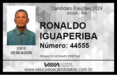 Candidato RONALDO IGUAPERIBA 2024 - AXIXÁ - Eleições