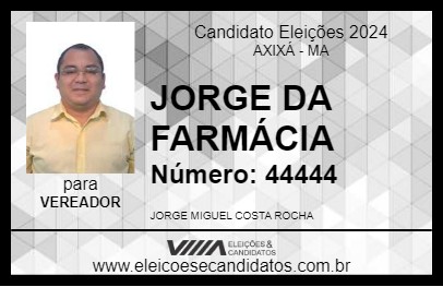 Candidato JORGE DA FARMÁCIA 2024 - AXIXÁ - Eleições