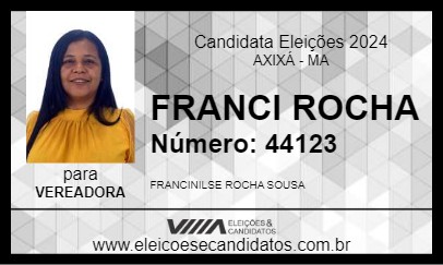 Candidato FRANCI ROCHA 2024 - AXIXÁ - Eleições