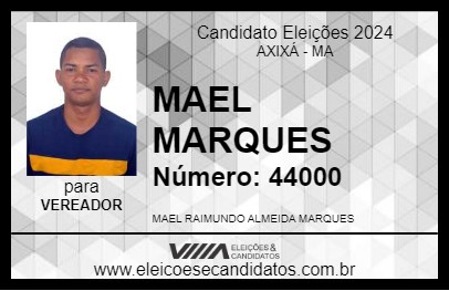 Candidato MAEL MARQUES 2024 - AXIXÁ - Eleições