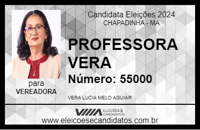 Candidato PROFESSORA VERA 2024 - CHAPADINHA - Eleições