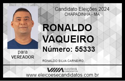 Candidato RONALDO VAQUEIRO 2024 - CHAPADINHA - Eleições