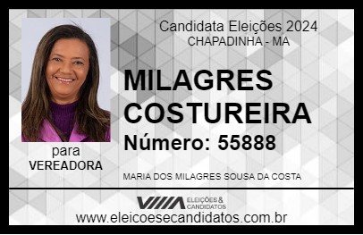 Candidato MILAGRES COSTUREIRA 2024 - CHAPADINHA - Eleições