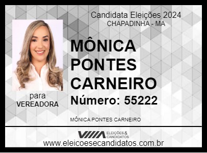 Candidato MÔNICA PONTES CARNEIRO 2024 - CHAPADINHA - Eleições