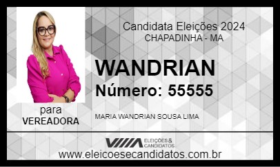 Candidato WANDRIAN 2024 - CHAPADINHA - Eleições