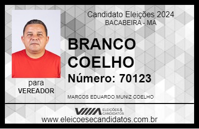 Candidato BRANCO COELHO 2024 - BACABEIRA - Eleições