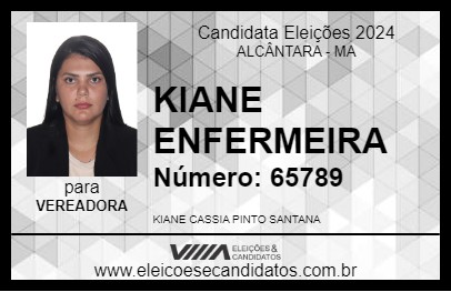 Candidato KIANE ENFERMEIRA 2024 - ALCÂNTARA - Eleições