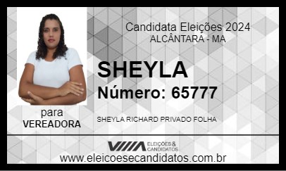 Candidato SHEYLA 2024 - ALCÂNTARA - Eleições