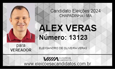 Candidato ALEX VERAS 2024 - CHAPADINHA - Eleições