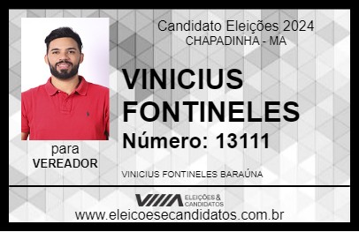 Candidato VINICIUS FONTINELES 2024 - CHAPADINHA - Eleições