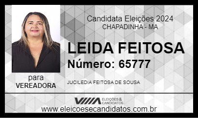 Candidato LEIDA FEITOSA 2024 - CHAPADINHA - Eleições