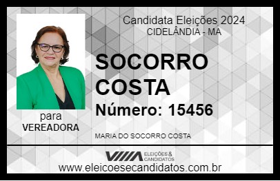 Candidato SOCORRO COSTA 2024 - CIDELÂNDIA - Eleições