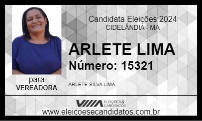 Candidato ARLETE LIMA 2024 - CIDELÂNDIA - Eleições