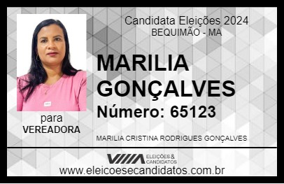 Candidato MARILIA GONÇALVES 2024 - BEQUIMÃO - Eleições