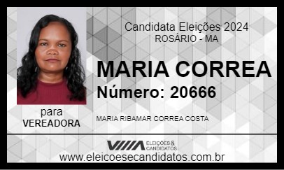 Candidato MARIA CORREA 2024 - ROSÁRIO - Eleições