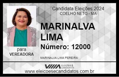 Candidato MARINALVA LIMA 2024 - COELHO NETO - Eleições