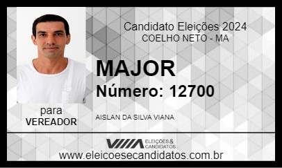 Candidato MAJOR 2024 - COELHO NETO - Eleições