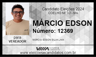 Candidato MÁRCIO EDSON 2024 - COELHO NETO - Eleições