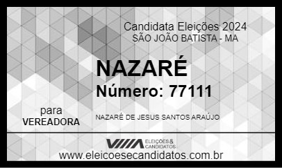 Candidato NAZARÉ 2024 - SÃO JOÃO BATISTA - Eleições