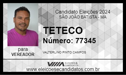 Candidato TETECO 2024 - SÃO JOÃO BATISTA - Eleições