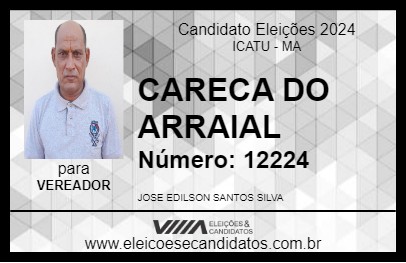 Candidato CARECA DO ARRAIAL 2024 - ICATU - Eleições