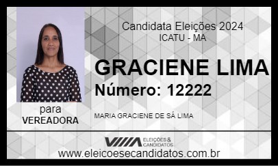 Candidato GRACIENE LIMA 2024 - ICATU - Eleições