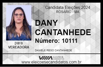 Candidato DANY CANTANHEDE 2024 - ROSÁRIO - Eleições