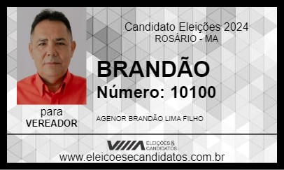 Candidato BRANDÃO 2024 - ROSÁRIO - Eleições