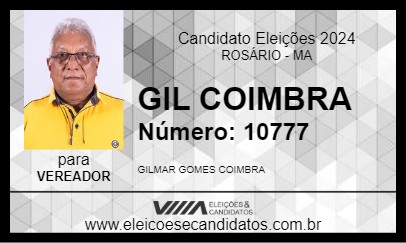 Candidato GIL COIMBRA 2024 - ROSÁRIO - Eleições