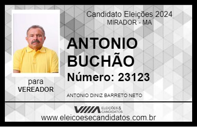 Candidato ANTONIO BUCHÃO 2024 - MIRADOR - Eleições