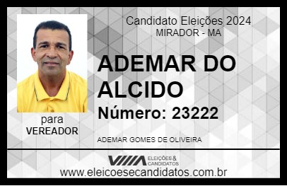 Candidato ADEMAR DO ALCIDO 2024 - MIRADOR - Eleições