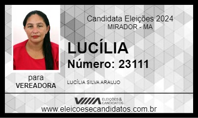 Candidato LUCÍLIA 2024 - MIRADOR - Eleições