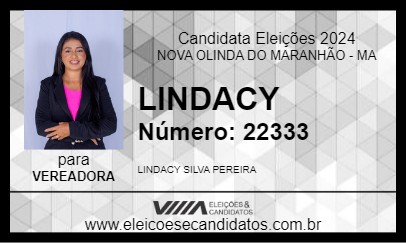 Candidato LINDACY 2024 - NOVA OLINDA DO MARANHÃO - Eleições