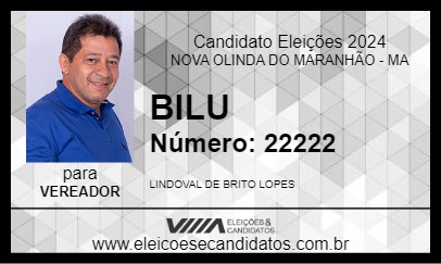 Candidato BILU 2024 - NOVA OLINDA DO MARANHÃO - Eleições