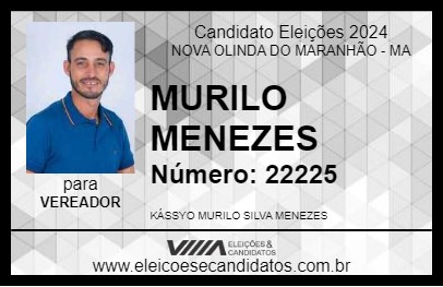 Candidato MURILO MENEZES 2024 - NOVA OLINDA DO MARANHÃO - Eleições