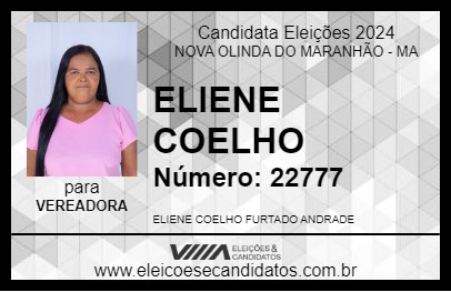 Candidato ELIENE COELHO 2024 - NOVA OLINDA DO MARANHÃO - Eleições